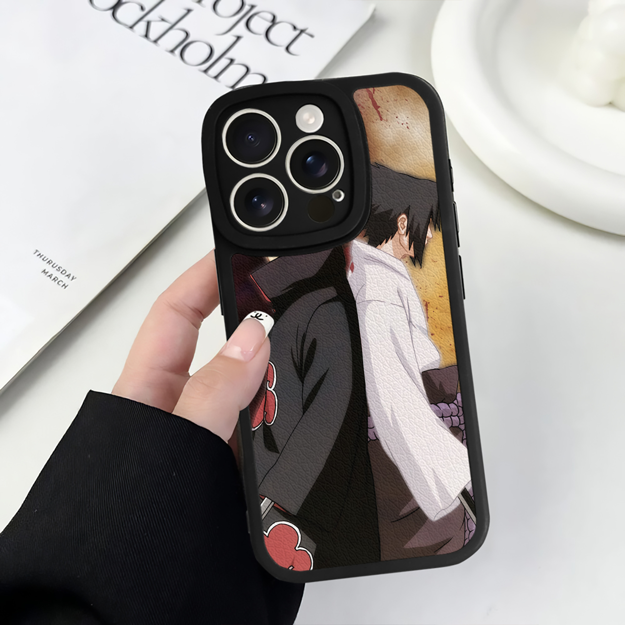 （画像用） NARUTO -ナルト- NARUTO -ナルト- 疾風伝 【iPhone 16シリーズ対応】シリコンスマホケース（レザー調） 材質：シリコン